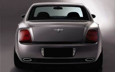 rear view of a bentley continental flying spur