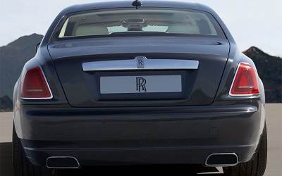 rear view of a Rolls Royce Ghost