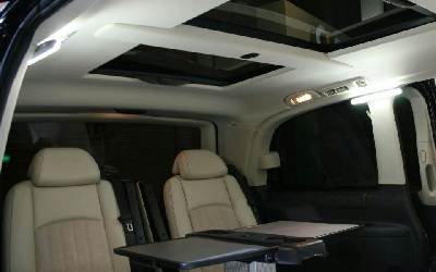 interior of the Mercedes Viano